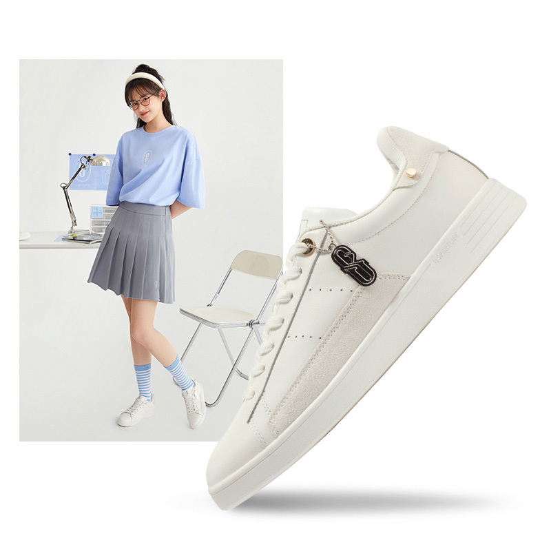 轨迹20丨龚俊同款361女鞋运动鞋新款小白鞋真皮板鞋女视频