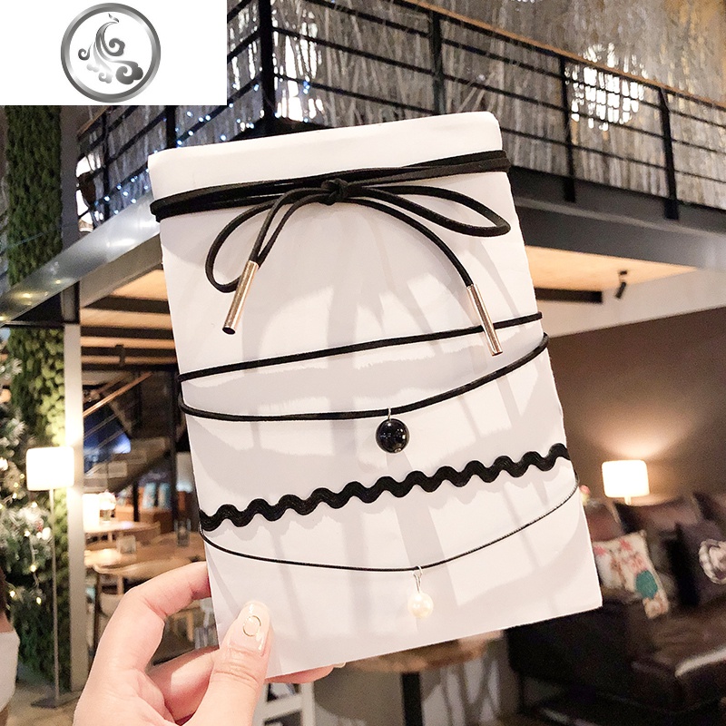 日韩choker原宿颈绒带项圈蕾丝颈带短款锁骨链女朋克脖子饰品项链_1高清大图