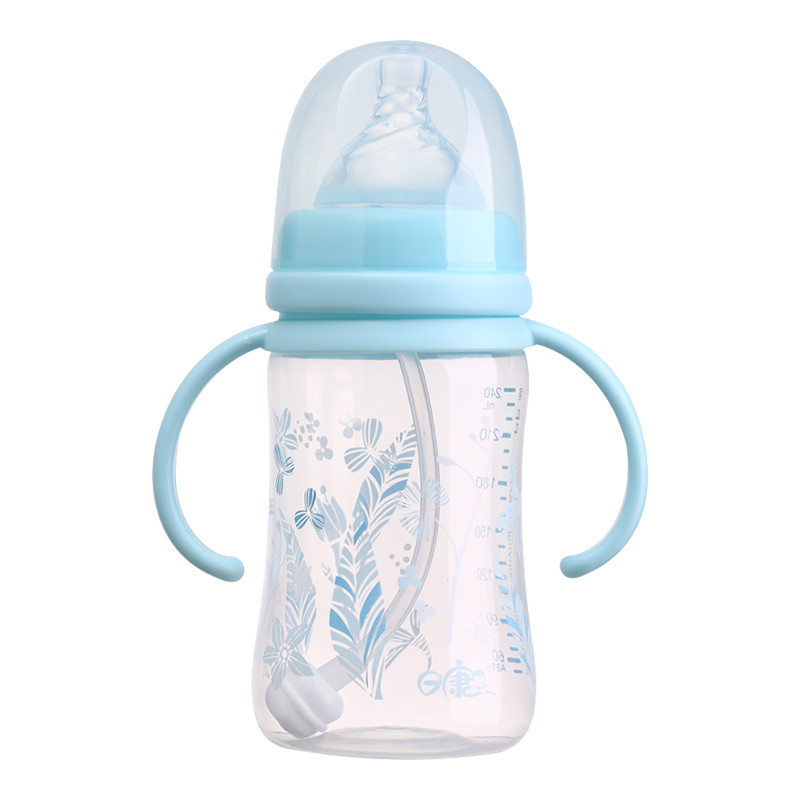 日康宽口径有柄自动奶瓶(240ML.PP) RK-3129