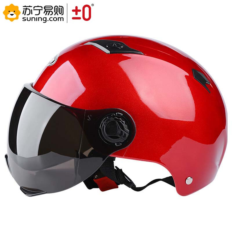 ±0 电动车头盔 红色 均码