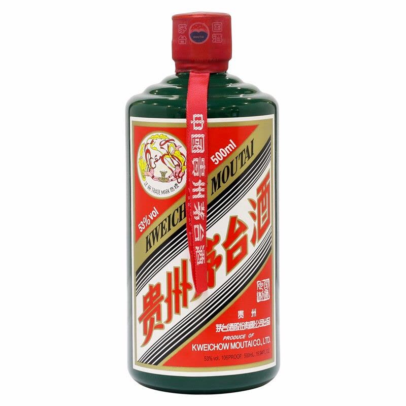 6本　緑瓶　貴州茅台酒 500ml 53％ 未開栓(6) 酒别重逢]贵州茅台酒绿色尊享(绿茅)53度500ml酱香型白酒单瓶装