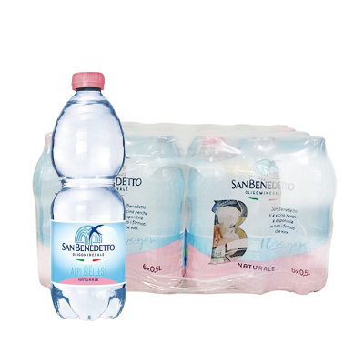 49.8元 圣碧涛（San Benedetto）天然矿泉水500ml*24瓶 *2