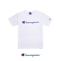 2020春夏新款正品Champion 冠军写LOGO短袖情侣款T恤男女同款打底衫五分袖上衣潮牌