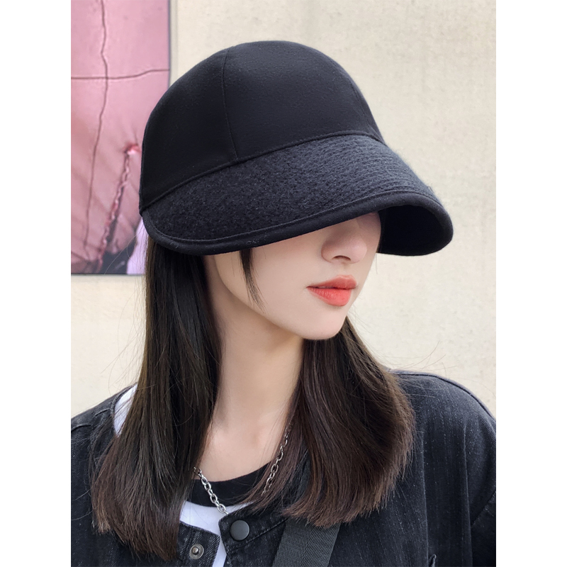 帽子女秋冬韩版百搭潮遮阳帽户外鸭舌帽女士网球帽加长檐设计师款