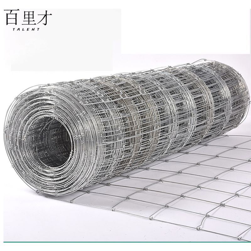 百里才 防护网镀锌铁丝网栅栏防锈草原养殖网 网丝2.2mm*网格10cm*10cm*宽1.5m 平方米