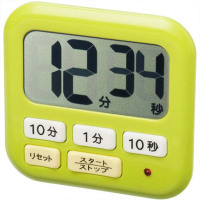 日本LEC计时器学生秒表闹钟提醒器厨房定时器电子倒计时器大声音