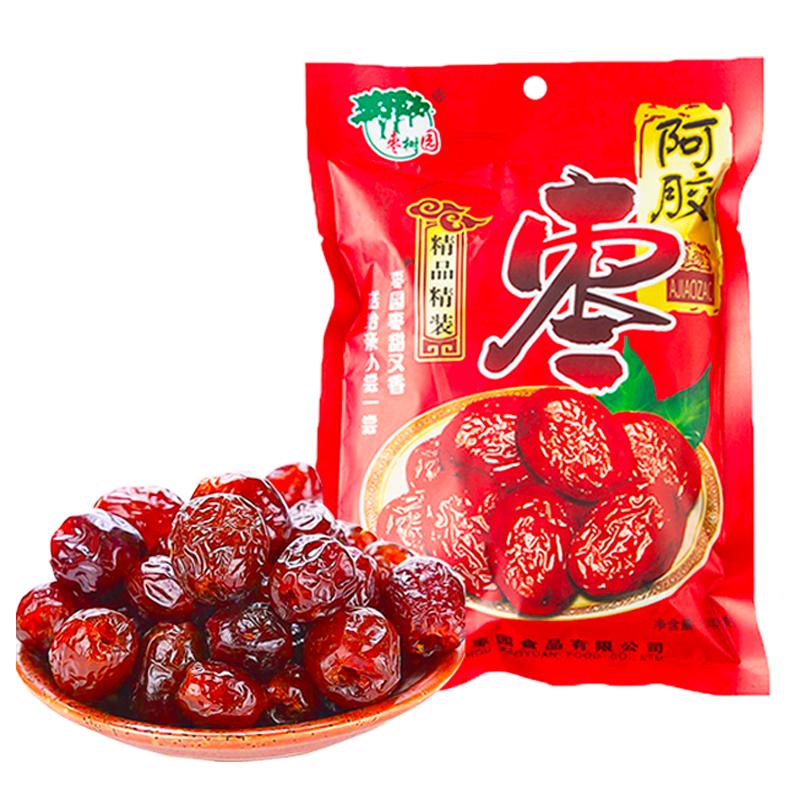 枣树园300克阿胶枣 果实类干货无核蜜枣 蜜饯果蔬 果干 果脯 调味 干果坚果 休闲办公零食 袋装免洗即食 厨房食品
