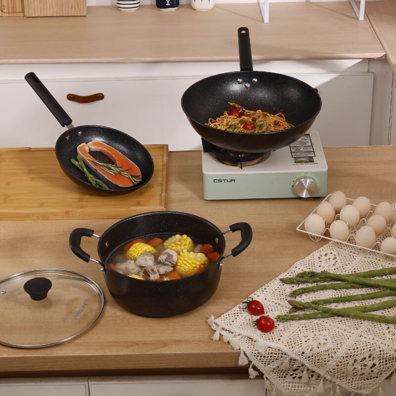 追璞 简凡麦饭石三件套 JP-GT606高清大图