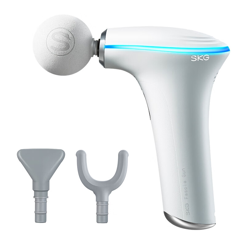 SKG 筋膜枪按摩器健身肌肉放松仪 肩颈脊椎腰腿部全身热敷便携按摩仪F5白色