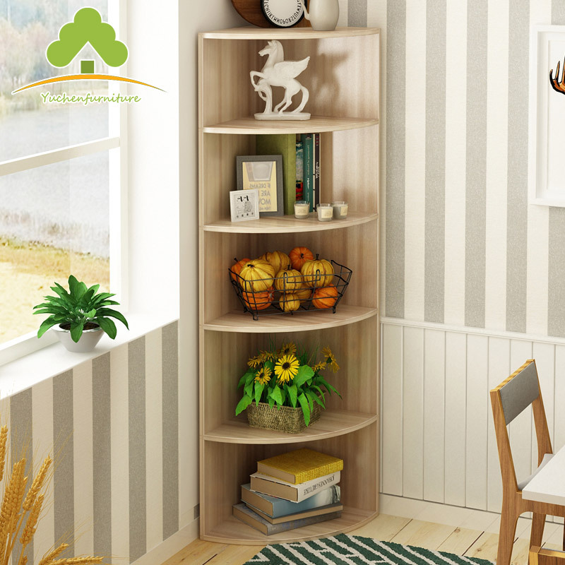 闪电客现代多功能转角柜置物架落地储物柜子简约客厅墙角柜三角酒柜边