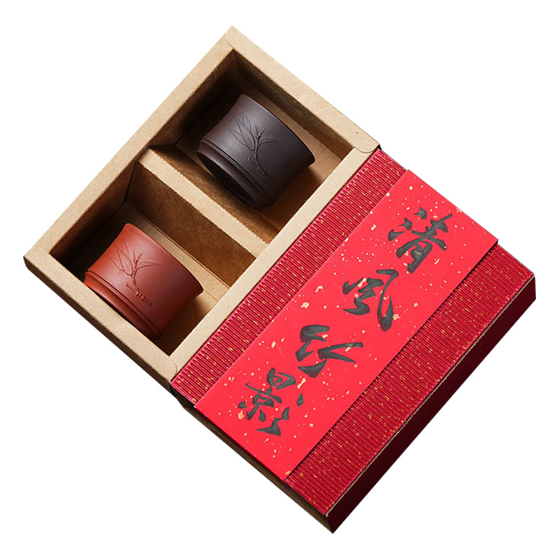 陶鼎軒 对杯精品功夫 原矿紫砂小杯 礼盒装