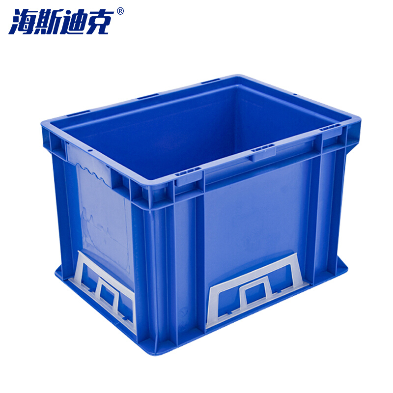 海斯迪克 gnjz-155 加厚塑料零件箱 汽车配储物箱周转箱 收纳工具箱零件箱带盖运输物流箱 C箱-无盖蓝色