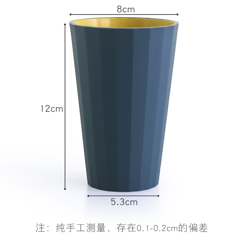 家用刷牙杯子创意简约洗漱口杯可爱牙缸杯套装牙桶情侣男女牙刷杯 三维工匠 北欧深蓝+北欧粉洗漱杯高清大图