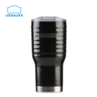 乐扣乐扣（lock&lock）海浪真空保温汽车杯304不锈钢保温杯 LHC4147BLK-OCH 黑色 500ml