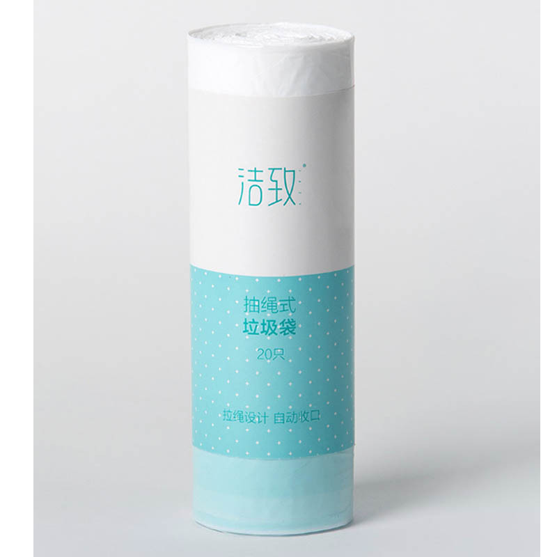 洁致抽绳式垃圾袋10卷装