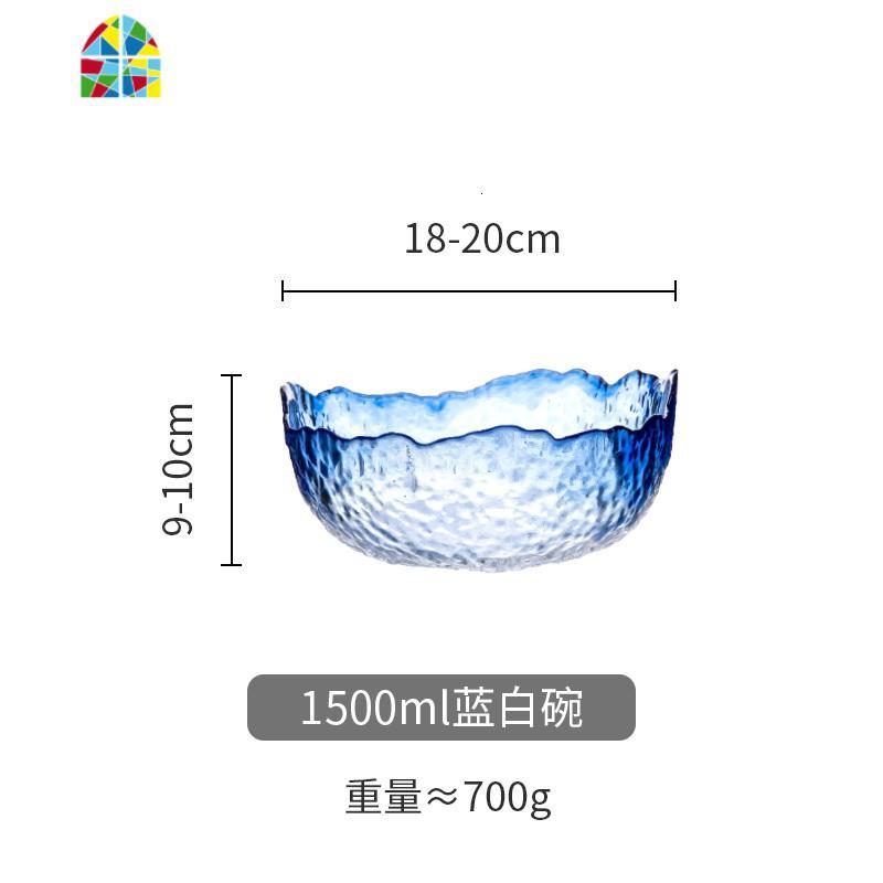 涟漪 创意描金透明玻璃家用异形碗水果碗甜品碗沙拉碗