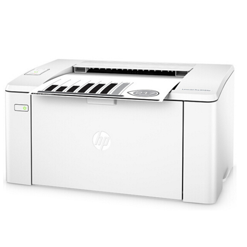 惠普 LaserJet Pro M104w黑白激光打印机 无线A4打印