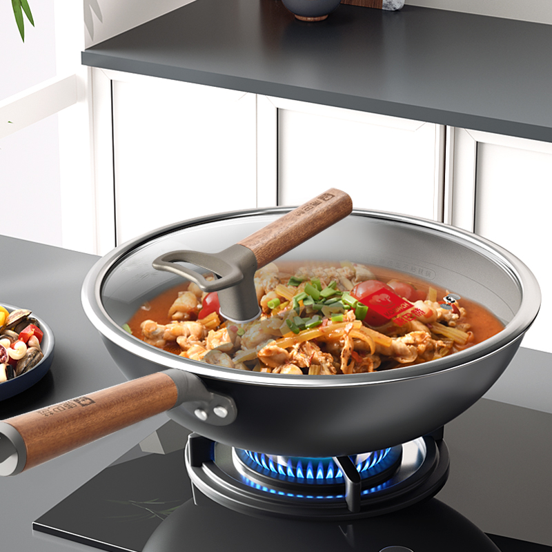 康巴赫不粘铁锅家用无涂层熟铁炒菜锅燃气电磁炉通用官方正品新款高清大图