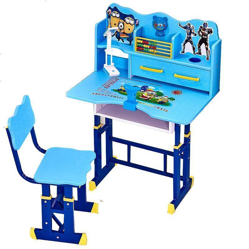 极点儿童书桌儿童学习桌学生写字桌椅套装小孩课桌椅组合男孩女孩 X2粉[桌面可倾斜调节]图片