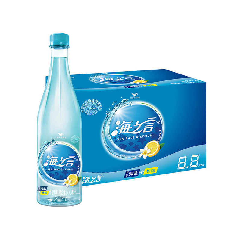 统一海之言海盐柠檬水果饮料海盐解渴补水500ml15瓶8瓶5瓶清凉一夏