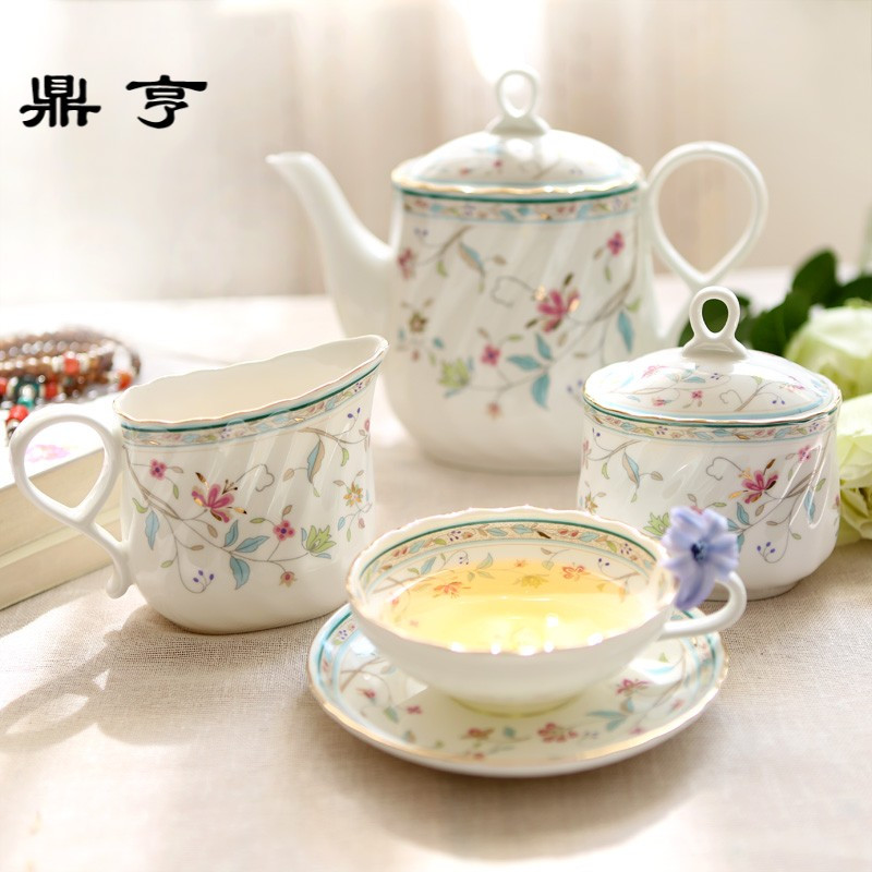 鼎亨欧式真骨瓷下午茶具 英国陶瓷茶壶茶具 糖盅/奶壶罐 咖啡杯具