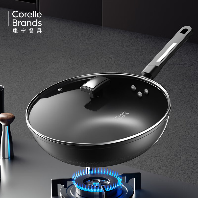 康宁(Corelle Brands)精铁炒锅精铁锅燃气灶专用不粘锅 CB-JSG04-SL/KZ高清大图