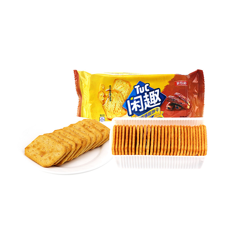 闲趣 装饰饼干（秘制小牛排味）90g/袋 亿滋出品
