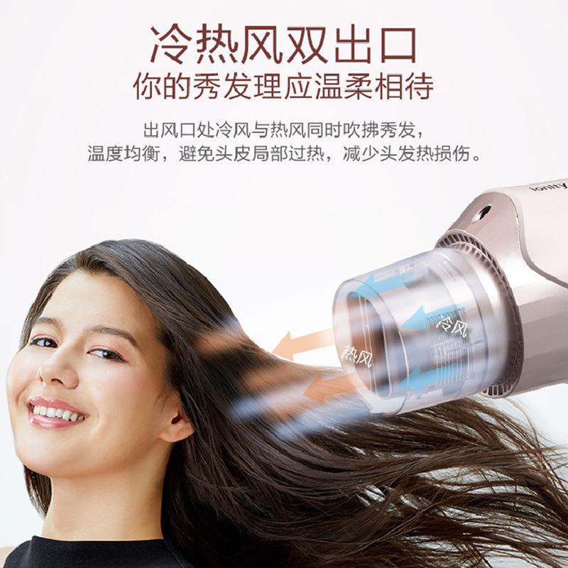 松下(Panasonic)电吹风 EH-NE61 吹风机家用 吹风筒 恒温护发 冷热双出风 可折叠 负离子 网红款