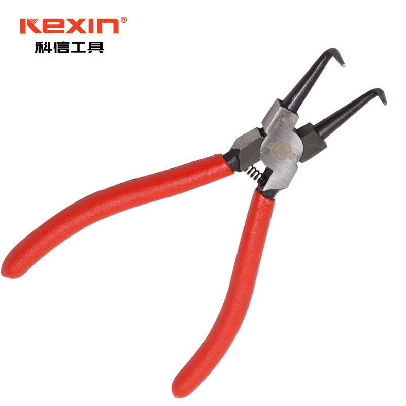 科信(kexin)6英寸内卡穴用弯口卡簧钳 挡圈钳 弹簧钳 KX140063