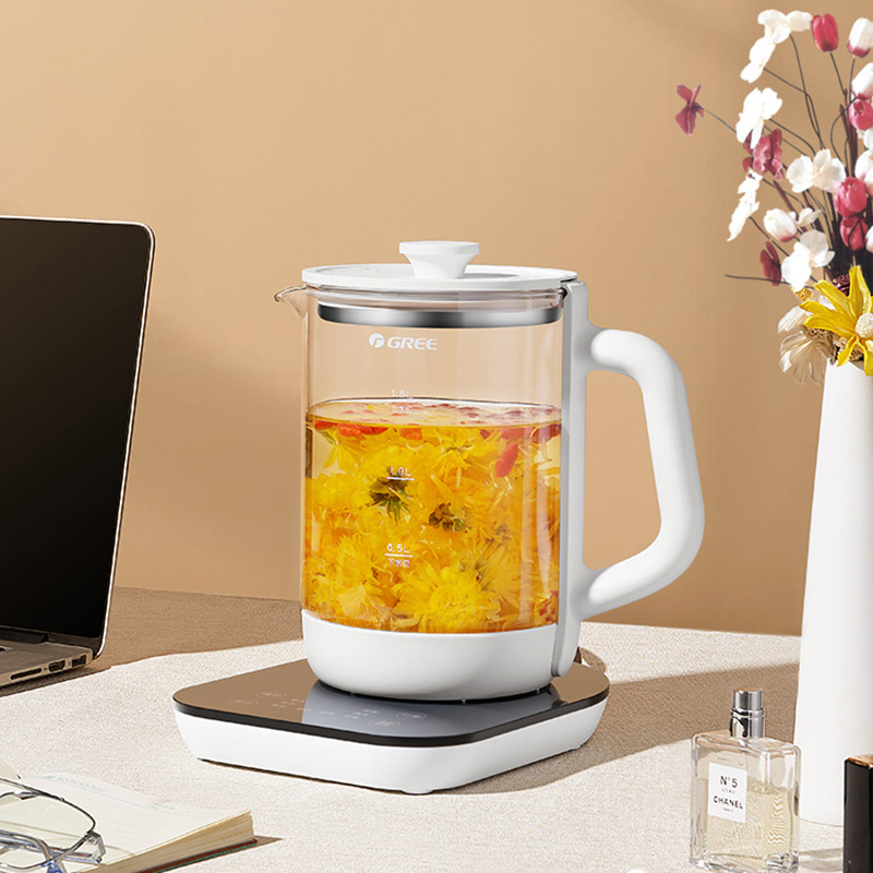 格力(GREE)养生壶 GKY-1501Gb 1.5L办公室用煮茶壶 炖汤炖煮壶 多功能电热水壶 家用烧水壶带炖盅