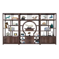 晋舰 新中式茶桌椅组合茶台茶具套装一体桌阳台办公室泡茶桌 博古架