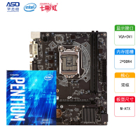 英特尔(intel) 奔腾 双核心 G4560 CPU 处理器 搭七彩虹H110M-K主板 套装 LGA 1151