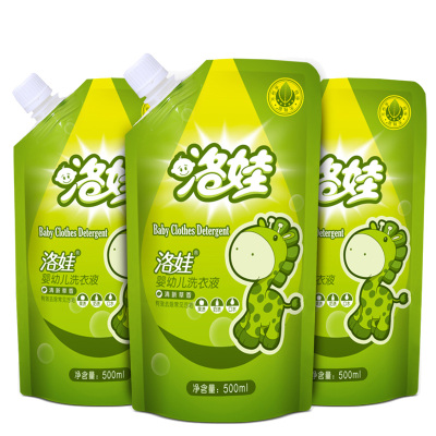 洛娃母婴幼儿童婴儿洗衣液500ml*3袋天然草香
