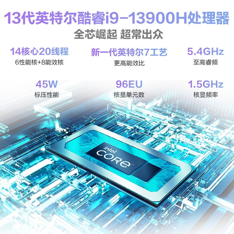 华硕无畏16 英特尔标压i9 16英寸2.5K 144Hz高刷屏高性能轻薄商务办公笔记本电脑(i9-13900H 16G 1T)