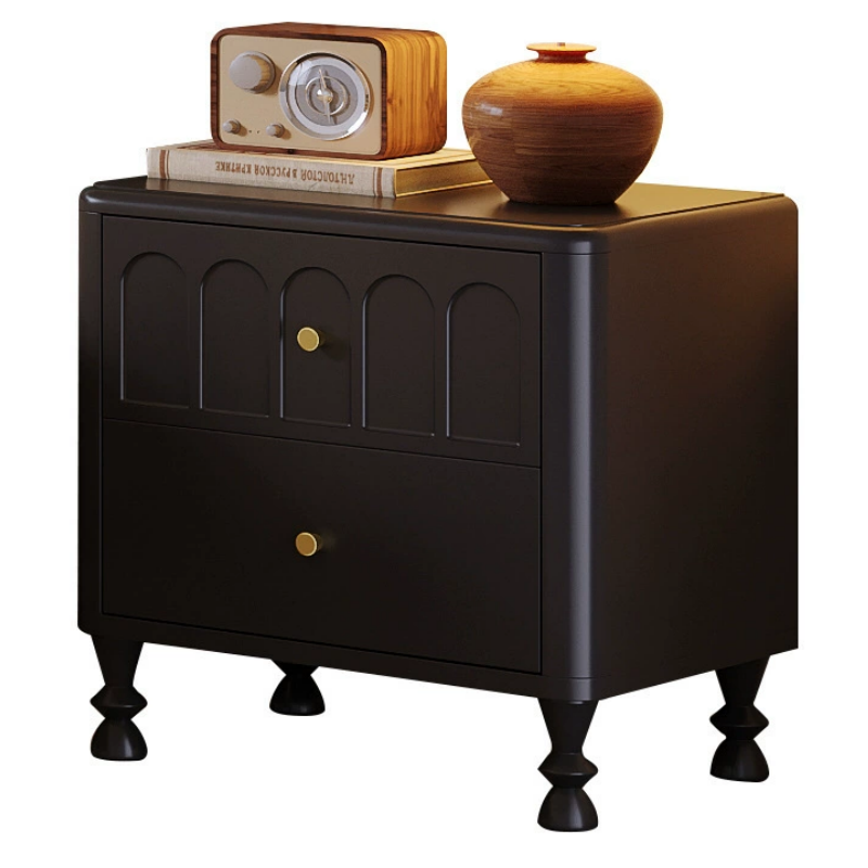烁恒 床头柜复古黑 台高清大图