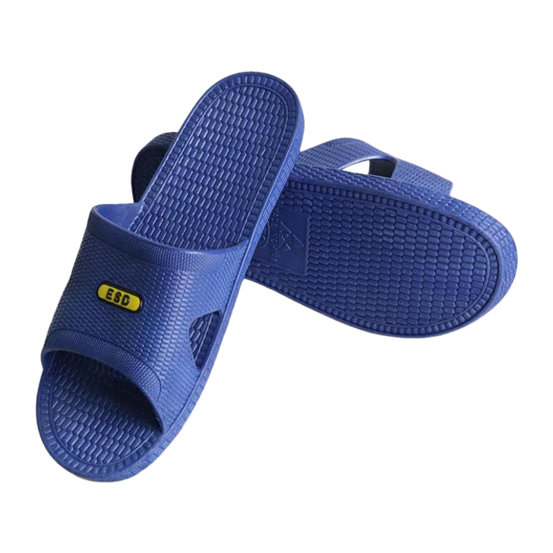 鸣固 静电拖鞋 SPU一体无尘鞋 蓝色方拖 36码 MG-ZB-9922高清大图