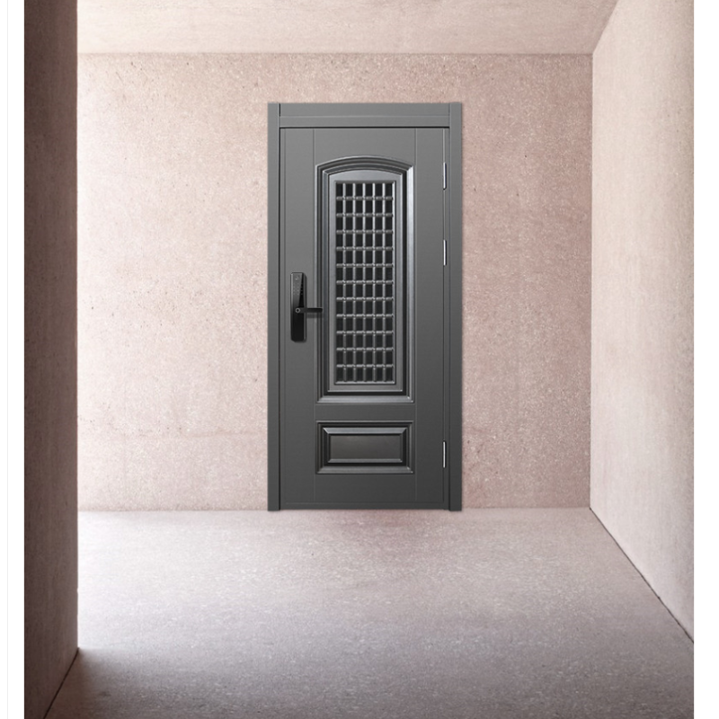 挺固防盗门甲级通风门一框两门通风窗双重门别墅进户门家用入户门隔音门密码锁智能门定制门冰岛系列950*2050mm机械锁
