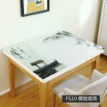 书桌桌布儿童防水防烫免洗小清新文艺pvc粉色电脑桌布_580 70*140cm FG10-朦胧烟雨
