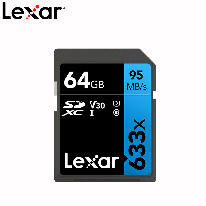 [免邮]雷克沙(Lexar)64G SD卡 633X class10 U1 V1相机存储内存卡 读95MB/s