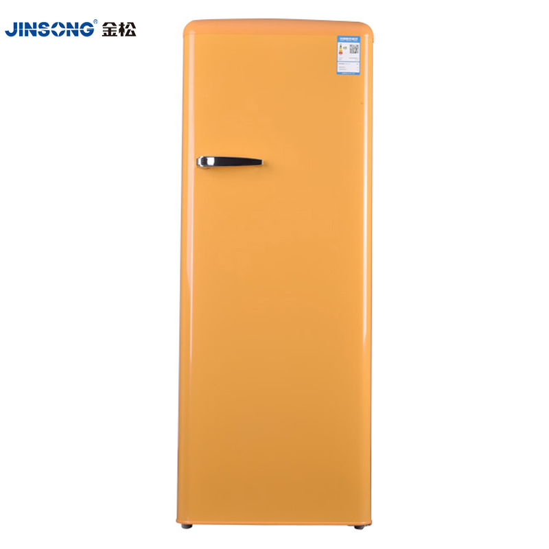 金松 BC-225R 225升[卡普黄]复古冰箱 冷冻冷藏一体 二级能效 家用租房 彩色网红 时尚大容量 静音制冷