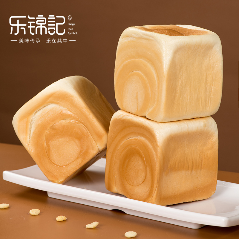 乐锦记 纯奶立方魔方吐司面包奶香 整箱早餐营养常温食品代餐零食480g高清大图
