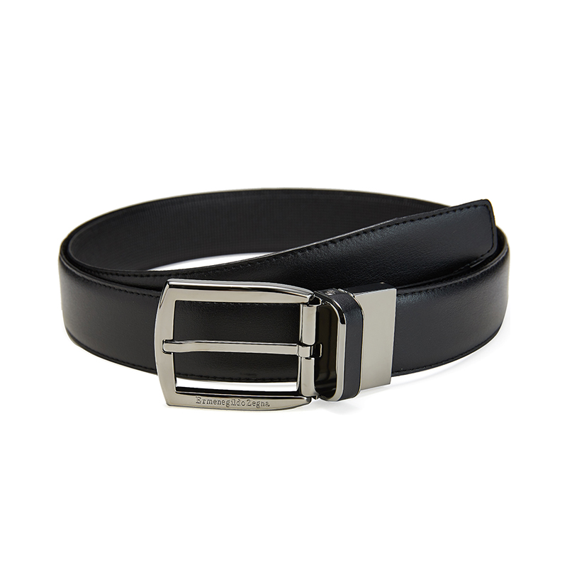 ermenegildozegna杰尼亚男士牛皮腰带黑色110参数