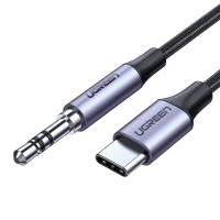 绿联aux音频线车用type-c转3.5mm车载音箱耳机接口公对公适用华为P30pro小米手机 1米