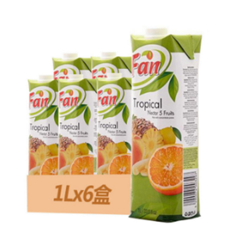 【中粮我买网】Fan果芬热带复合果汁饮料1L*6（塞浦路斯进口 盒）