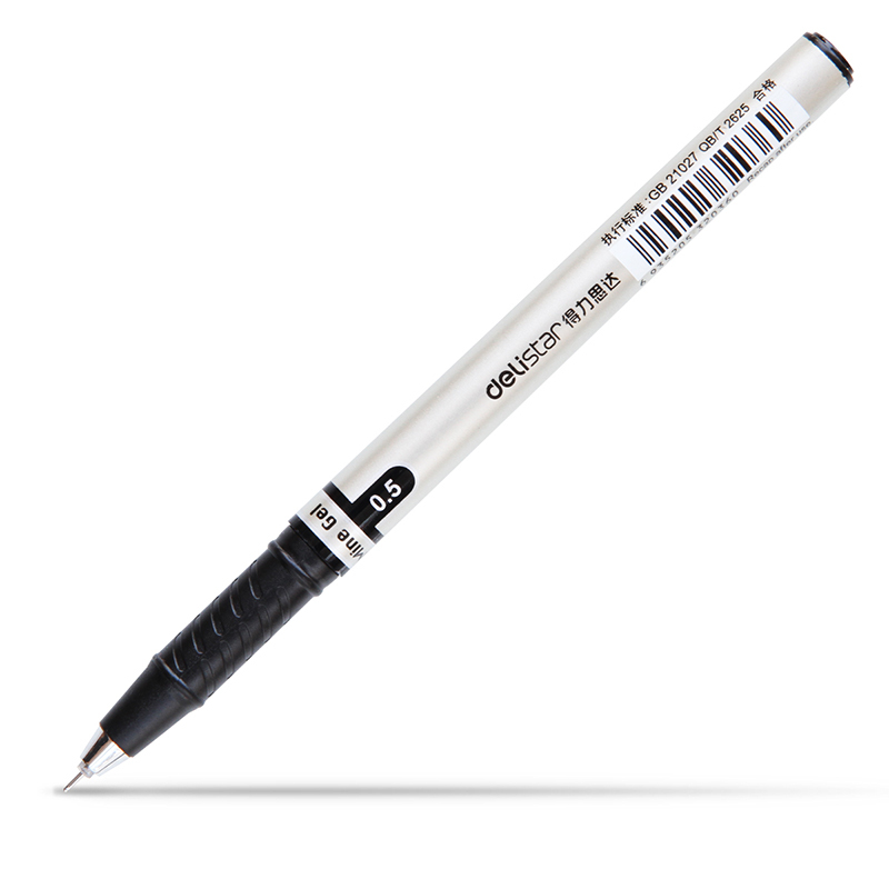 得力 S36 签字笔中性笔水笔 0.5mm 12支/盒 (单位:支) 黑色
