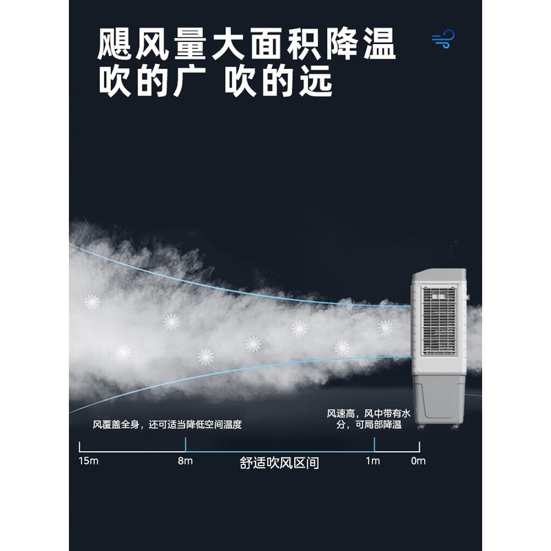 美的 AC400-20B冷风扇 降温水冷机 立式空调扇_