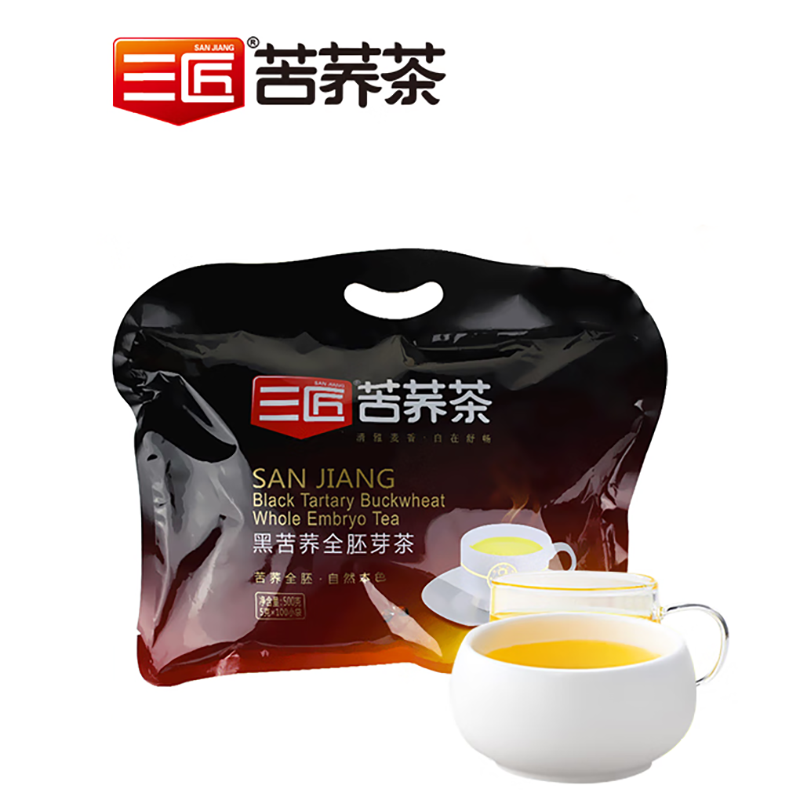 三匠 500g 养生茶全胚芽黑苦荞茶 (袋)