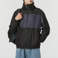 PUMA彪马男装新款运动服跑步训练服梭织夹克连帽外套684107-01 ZP M 684107-01/黑色
