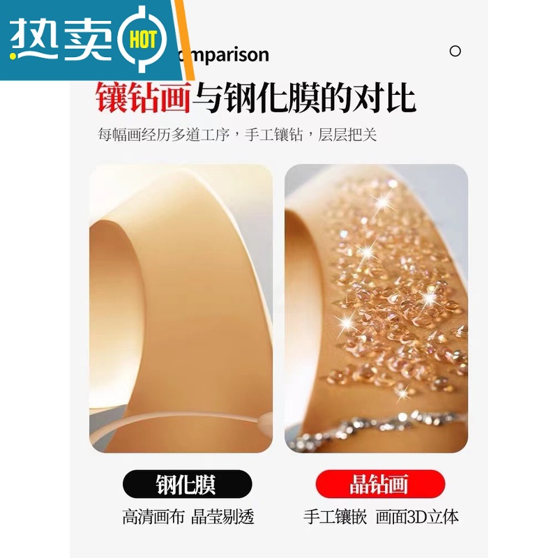 敬平晶瓷镶钻客厅装饰画沙发背景墙三联画现代简约挂画大气轻奢墙壁画装饰画高清大图