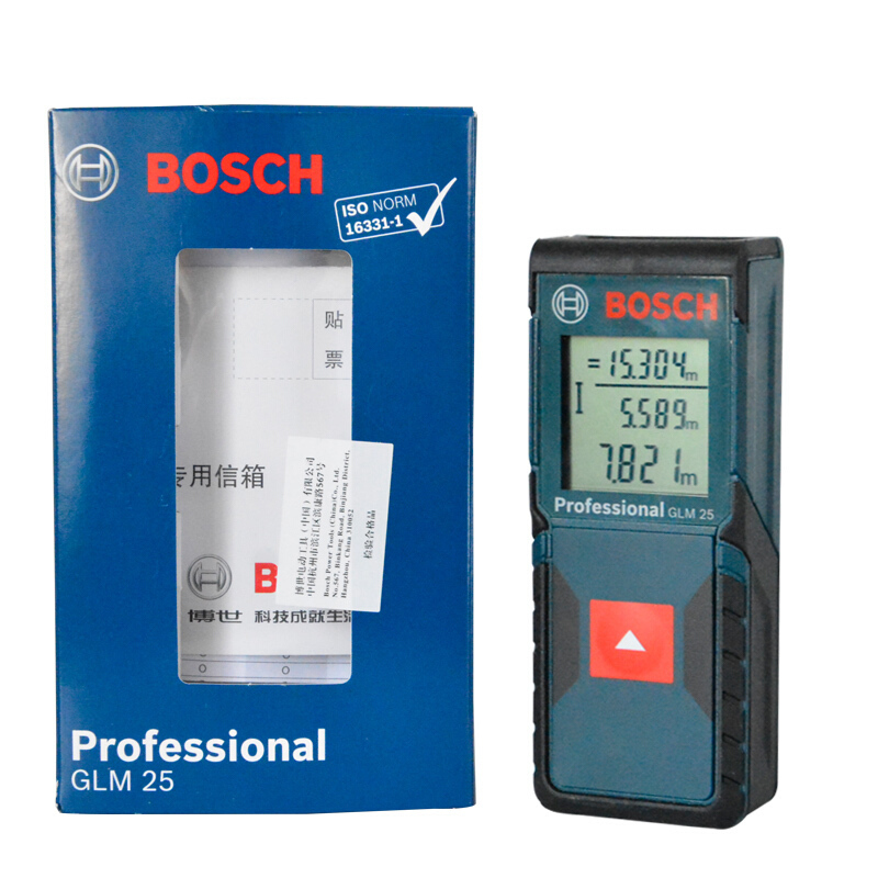 [苏宁自营]博世(BOSCH)高精度激光测距仪手持红外线测量仪量房尺电子尺激光尺25米 GLM25